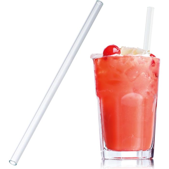 Trinkhalm aus Glas 20 cm