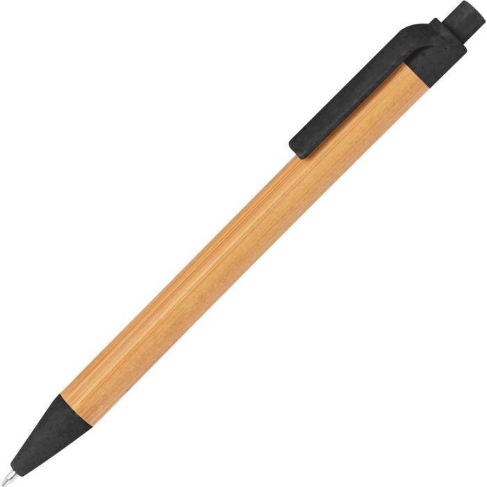 Kugelschreiber aus Weizenstroh und Bambus