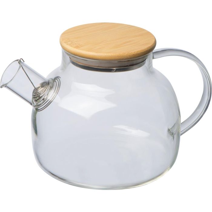 Glaskanne mit Bambusdeckel, 1.000 ml