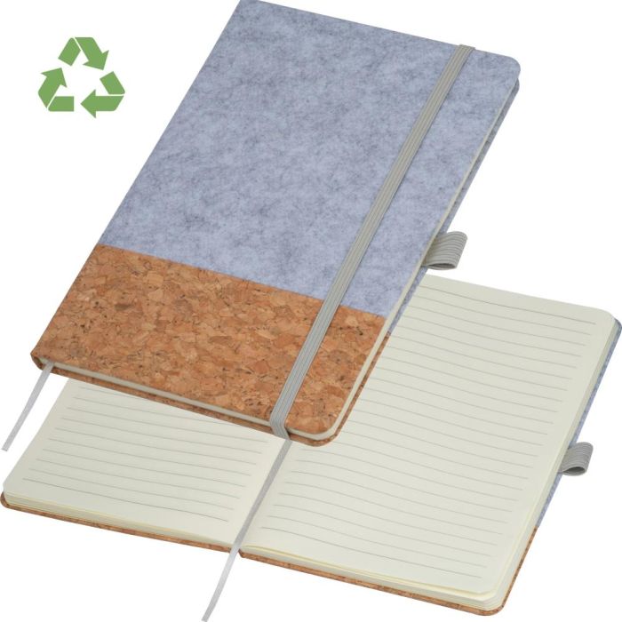 A5 Notizbuch aus Kork und Filz, 160 Seiten