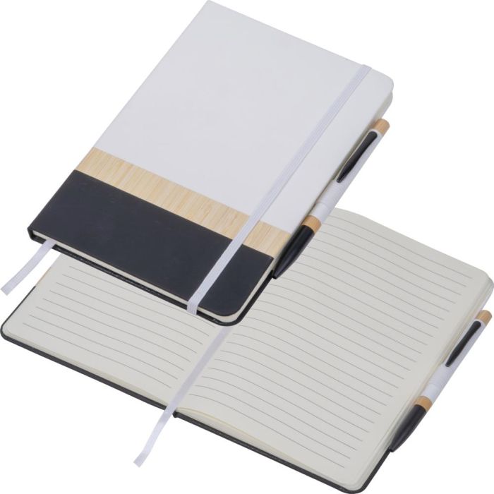 A5 Notizbuch, 160 Seiten, liniert, mit Kugelschreiber