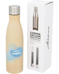 Vasa Kupfer-Vakuum Isolierflasche in Holzoptik, 500 ml